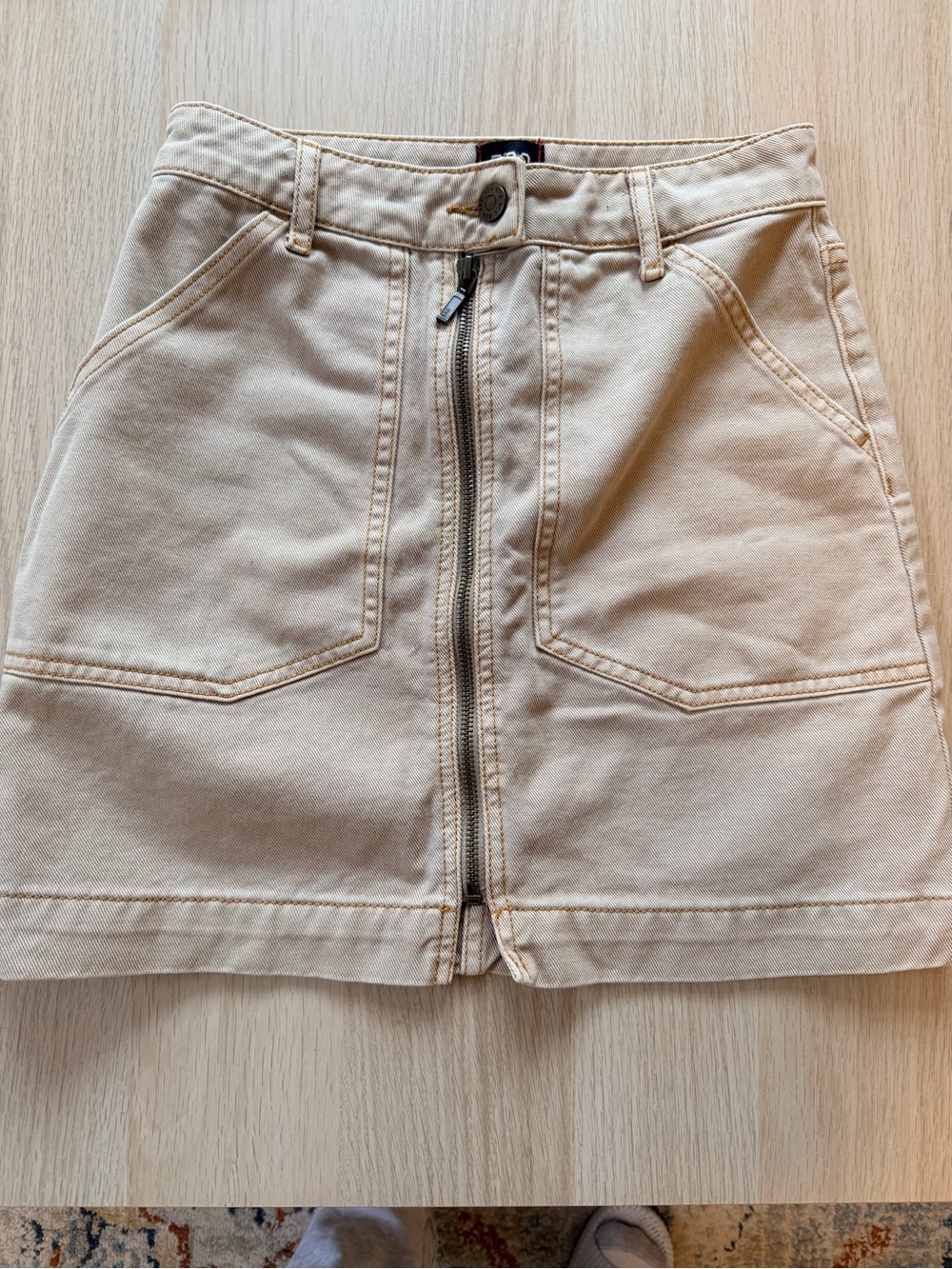 BDG Khaki Canvas High-Rise Skirt